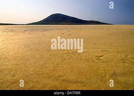 Northton-Scarista Strand und Toe Head Berg. Insel Harris, äußeren Hebriden, Schottland. Stockfoto