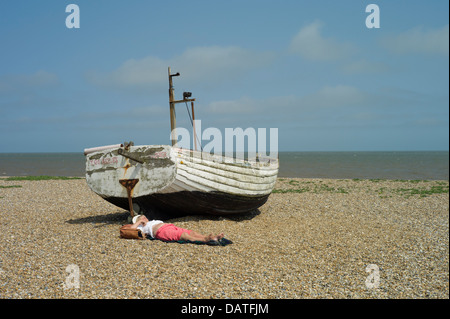 Aldeburgh, an der Küste von Suffolk zieht Besucher aus der Ferne in den Genuss der alten englischen Charme dieser attraktiven Küstenstadt. Stockfoto