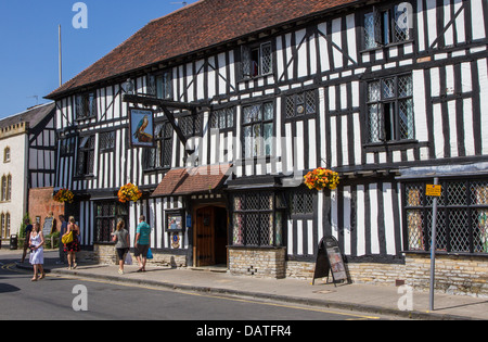 Das Falcon Public House in Stratford-Upon-Avon Stockfoto