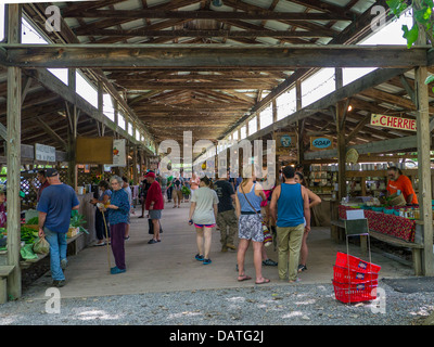 Farmers Market Steamboat Landing in der Region der Finger Lakes in Ithaca, New York Stockfoto