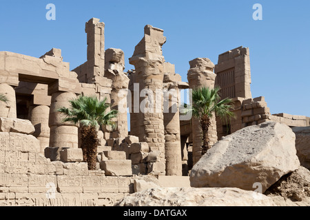 Der Tempel des Amun in Karnak, Luxor, Ägypten Stockfoto