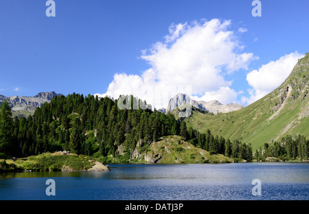 Es ist sehr lohnende von Maloja zum Cavloc-See gehen, wie es Sie mit einer wunderbaren Aussicht bietet! Stockfoto