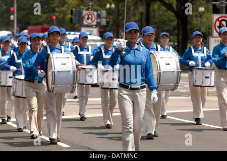 Chinesischen marching Band-Schlagzeuger-Abschnitt Stockfoto