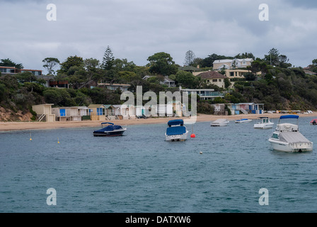 Direkt am Strand Urlaub-Township von Sorrent auf der Mornington Peninsula. Stockfoto