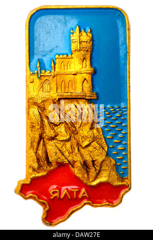 Kommunismus sowjetischen Emaille Abzeichen - Yalta Stockfoto