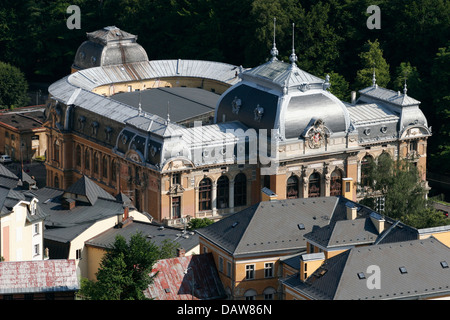 Panoramablick auf Cisarske Lazne (Marienbad ich), Karlovy Vary von oben, Tschechische Republik Stockfoto