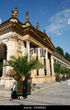 Neo-Renaissance Mühlenkolonnade (Mlýnská Kolonáda), Karlovy Vary, Tschechische Republik Stockfoto