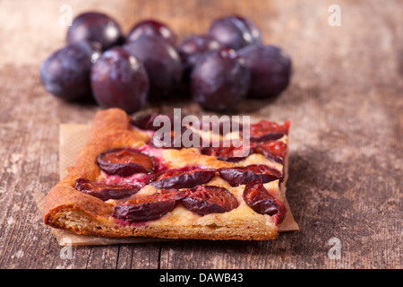 Scheibe des Bayerischen plumcake Stockfoto