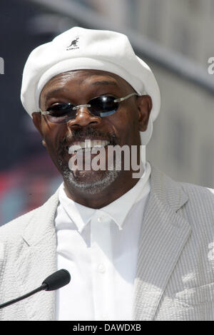 US-amerikanischer Schauspieler Samuel ist während Berrys Sterne Award Feier vor dem Hollywood Walk of Famein das Kodak-Theater in Hollwood, Los Angeles, USA, Dienstag, 3. April 2007 abgebildet.  Foto: Hubert Boesl Stockfoto