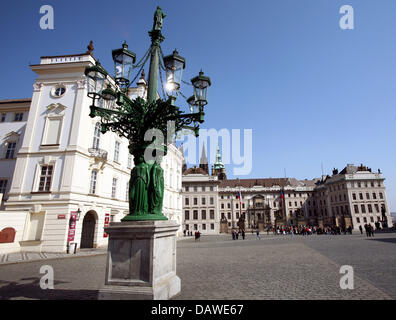 Das Bild zeigt die Prager Burg in Prag, Tschechische Republik, Sonntag, 25. März 2007. Foto: Bernd Weissbrod Stockfoto