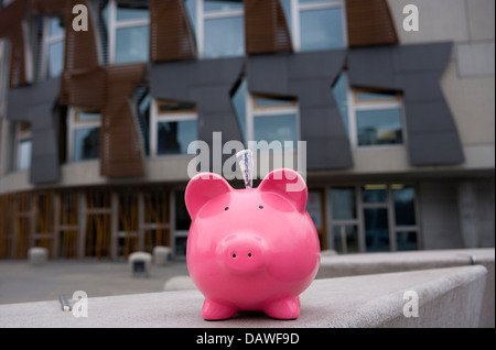 Schottisches Parlament Geldverschwendung Stockfoto