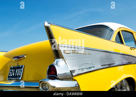 1957 Chevrolet Bel Air. Chevy. Amerikanische Oldtimer Stockfoto