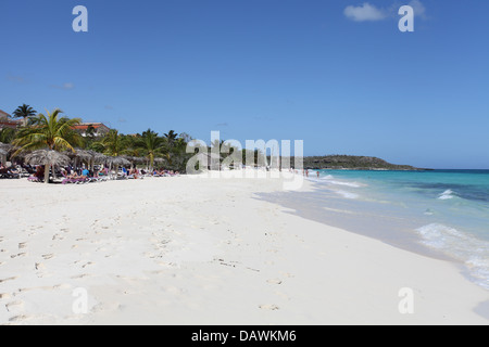 Strand am Paradisus Hotel de Oro, Guardalavaca, Kuba Stockfoto