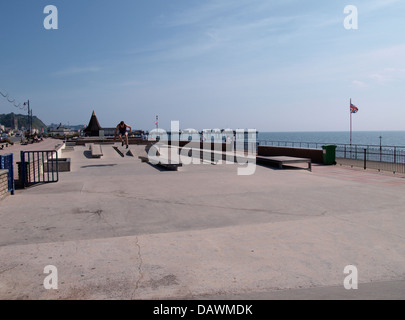 Teignmouth Strandpromenade Skatepark, Devon, UK 2013 Stockfoto