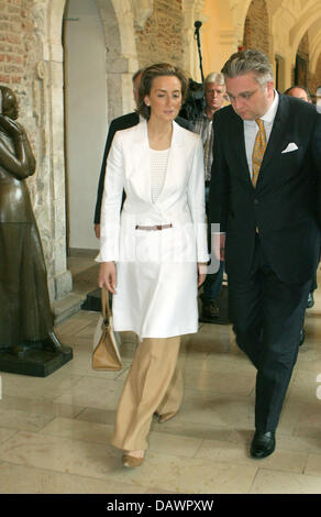 Prinz Laurent von Belgien und Prinzessin Claire sind bei der Eröffnung des 12. internationalen Kongresses für Zwillingsstudien, Gent, Belgien, 8. Juni 2007 abgebildet. Der Prinz und die Prinzessin haben Zwillinge selbst. Foto: Albert Nieboer Niederlande Stockfoto