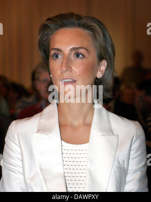 Prinzessin Claire von Belgien ist bei der Eröffnung des 12. internationalen Kongresses für Zwillingsstudien, Gent, Belgien, 8. Juni 2007 abgebildet. Die Prinzessin und ihr Ehemann Prinz Laurent haben Zwillinge selbst. Foto: Albert Nieboer Niederlande Stockfoto