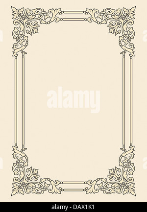 Vintage Bilderrahmen ornamentalen im französischen Stil des 17. Jahrhunderts Stockfoto