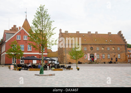 Ribe South West Jütland Dänemark EU Den Gamle Arrest Hotel im alten Gefängnis ehemaligen Gefängniszellen in Schlafzimmer umgewandelt Stockfoto