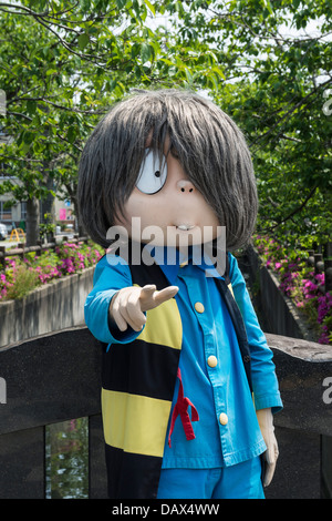 Kitaro Charakter im Kostüm aus dem Manga Anime Serie gakkō keine Kitaro in Sakaiminato, Japan Stockfoto