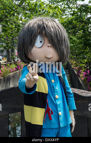 Kitaro Charakter im Kostüm aus dem Manga Anime Serie gakkō keine Kitaro in Sakaiminato, Japan Stockfoto