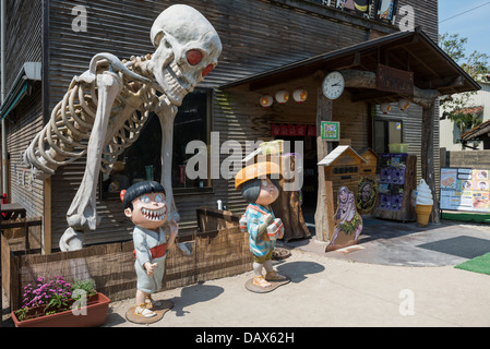 Schlimmste Zeichen keine Kitaro außerhalb einen Souvenir-Shop in Sakaiminato, Japan Stockfoto