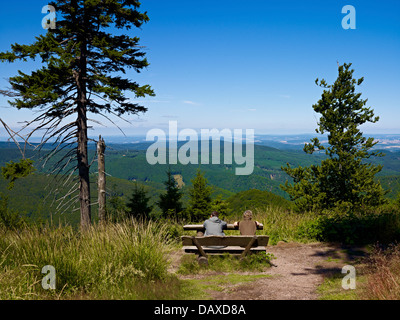 Thüringer Wald, Blick vom Inselsberg, Thüringen, Deutschland Stockfoto