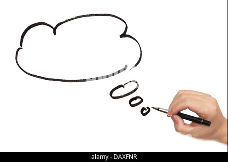 Annotation Zeichen auf Whiteboard gezeichnet Stockfoto