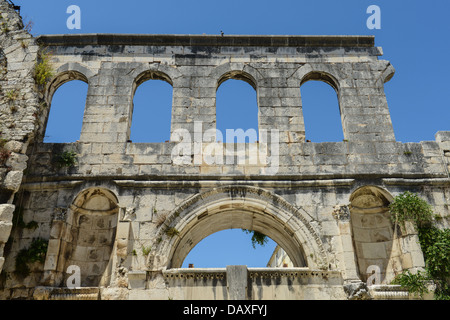 Diokletianpalast Ruinen in Split Kroatien Stockfoto