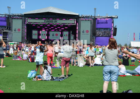 London, UK. 19. Juli 2013. Tausenden besucht das Team London anwesend - Go Local im Queen Elizabeth Olympic Park. Bildnachweis: Siehe Li/Alamy Live News Stockfoto