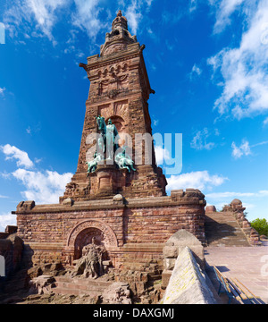 Kaiser Wilhelm i., Reiterstandbild am Kyffhäuser-Denkmal, Kyffhäuser, Thüringen Stockfoto