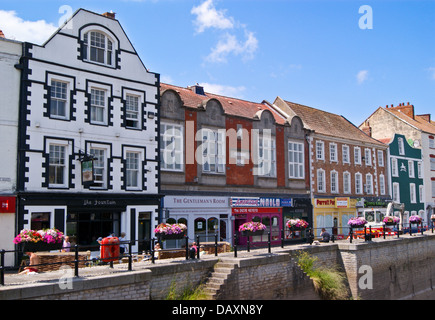 Georgische Fassaden, West Quay, Bridgwater, Somerset, England Stockfoto
