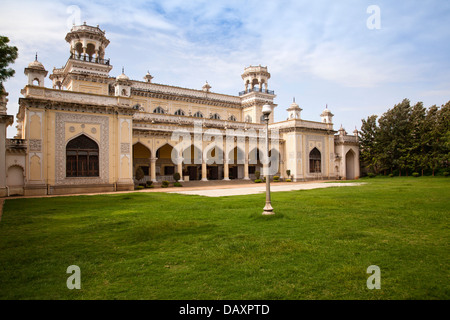Fassade des einen Palast, Chowmahalla Palast, Hyderabad, Andhra Pradesh, Indien Stockfoto