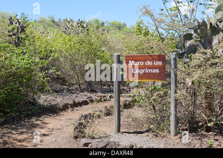 Wall Of Tears, Muro de Las Lagrimas, Isabela Island, Galapagos-Inseln, Ecuador Stockfoto