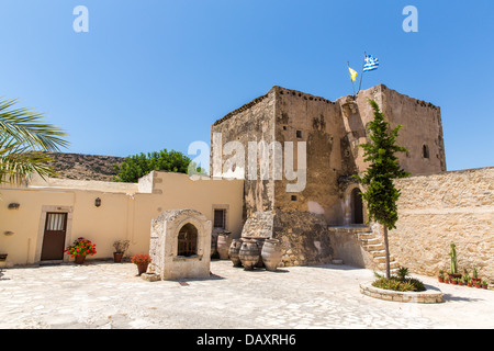 Kloster (Kloster) in Messara Tal auf Kreta in Griechenland. Messara - ist die größte Ebene in Kreta Stockfoto