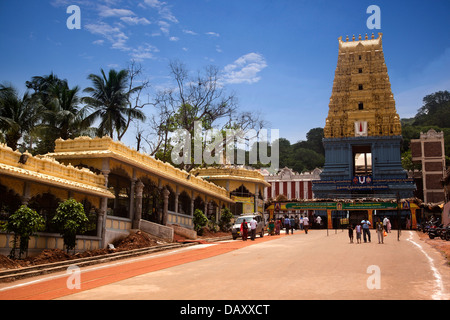 Fassade eines Tempels, Simhachalam Tempel, Simhachalam, Visakhapatnam, Andhra Pradesh, Indien Stockfoto