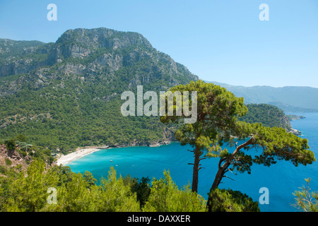 Ägypten, Provinz Mugla, Fethiye, Ölü Deniz, Kabak-Bucht Stockfoto