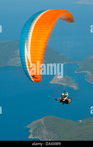 Ägypten, Ölü Deniz, Paragliding Vom Babadagi, Fethiye, Provinz Mugla Stockfoto