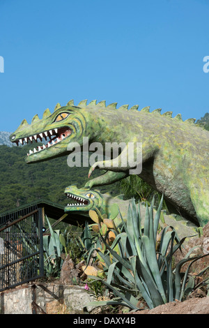 Ägypten, Ölü Deniz, Dinosaurier Grüssen sterben Gast des Manzara Hotels, Fethiye, Provinz Mugla Stockfoto