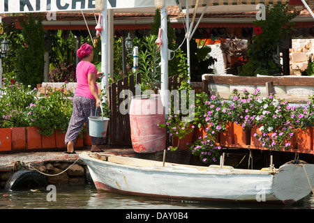 Asien, Ägypten, Provinz Antalya, Kekova Kale Koyü (Simena) Sprachlernspiels der Insel Kekova Stockfoto