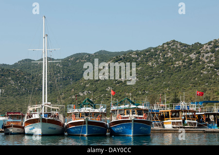 Asien, Ägypten, Provinz Antalya, Kaleücagiz Köyü Sprachlernspiels der Insel Kekova, Stockfoto