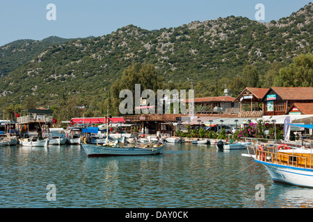 Asien, Ägypten, Provinz Antalya, Kaleücagiz Köyü Sprachlernspiels der Insel Kekova, Stockfoto