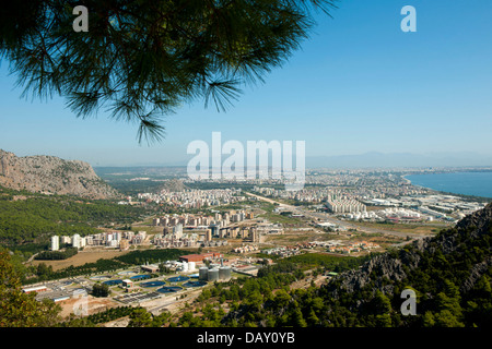 Ägypten, Provinz Antalya, Blick Auf Die Bucht von Antalya Vom Tünektepe Stockfoto