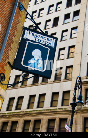 Fraunces Tavern, NYC, unterzeichnen Beschilderung Stockfoto