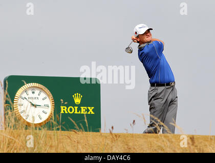 Muirfield, East Lothian, Schottland, Großbritannien. 20. Juli 2013. Schottlands Paul Lawrie in Aktion während der dritten Runde der Open Golf Championship von Muirfield. Die Open Championship 2013 werden die 142. Open Championship, 18.-21. Juli abgehaltenen Muirfield Golf Links in Gullane, East Lothian, Schottland. Bildnachweis: Action Plus Sport Bilder/Alamy Live News Stockfoto