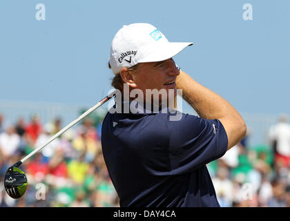 Muirfield, East Lothian, Schottland, Großbritannien. 20. Juli 2013. Titelverteidiger, Südafrikaner Ernie Els in Aktion während der dritten Runde der Open Golf Championship von Muirfield. Die Open Championship 2013 werden die 142. Open Championship, 18.-21. Juli abgehaltenen Muirfield Golf Links in Gullane, East Lothian, Schottland. Bildnachweis: Action Plus Sport Bilder/Alamy Live News Stockfoto