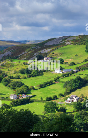 Tawe Tal Blick nach Süden, in der Nähe von Glyntawe Brecon Beacons Nationalpark Brecon Powys Wales Stockfoto