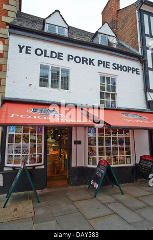 Dickinson und Morris Pie Shop Street Nottingham Melton Mowbray Leicestershire UK Stockfoto