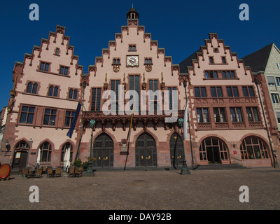 Frankfurter Rathaus aka Rathaus Roemer in Roemerberg Deutschland Stockfoto