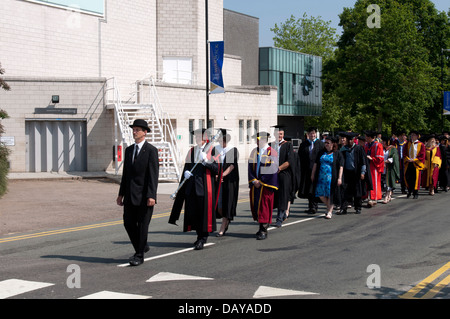 Akademischen Prozession am Abschlusstag, University of Warwick, UK Stockfoto