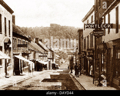 Wotton-unter-Edge Long Street 1900 Stockfoto